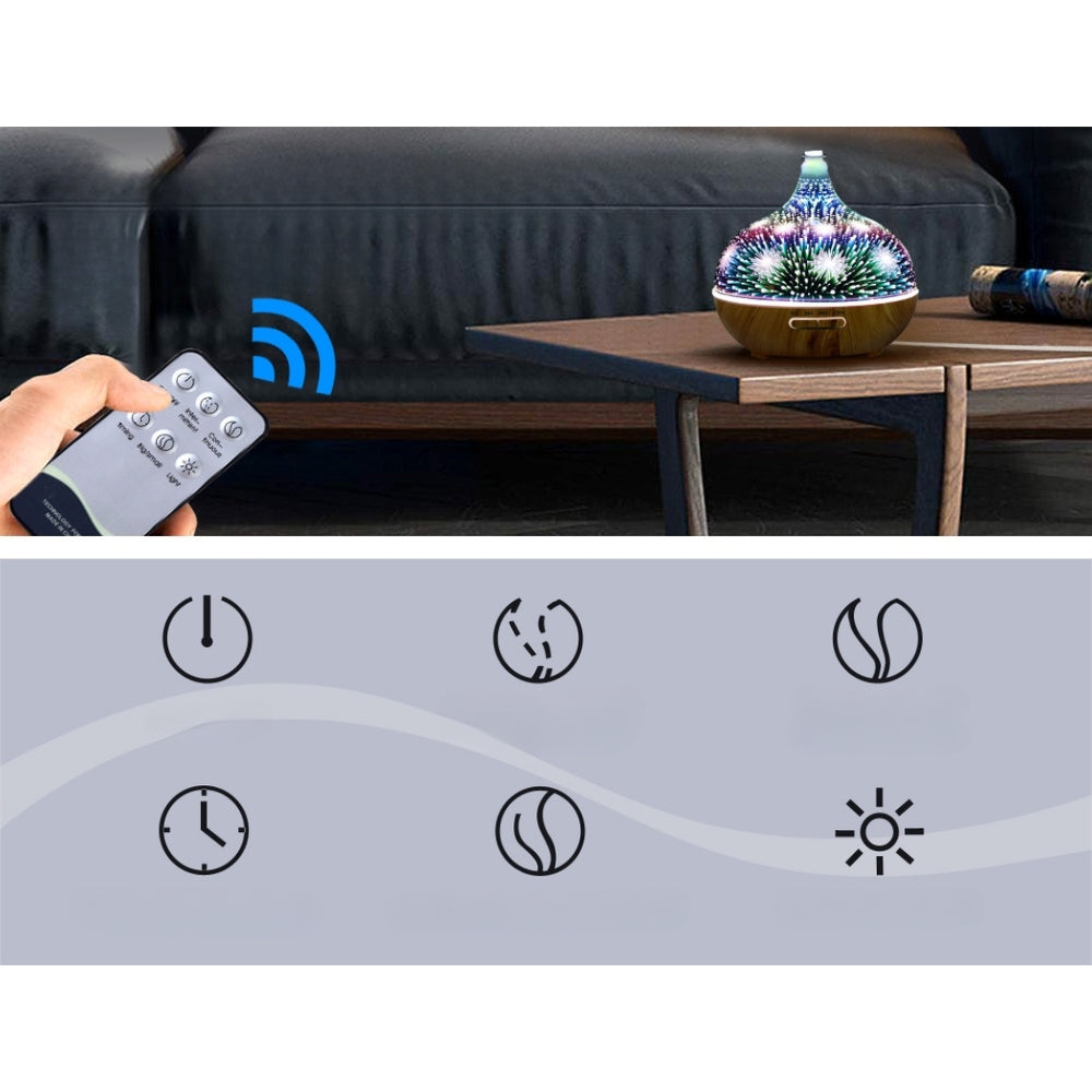 Aroma Aromatherapy Diffuser 3D LED Night Light  Purifier 400ml