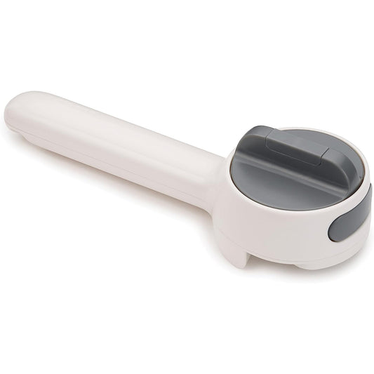 Easy Twist Can Opener with Stainless Steel Blade - White and Grey