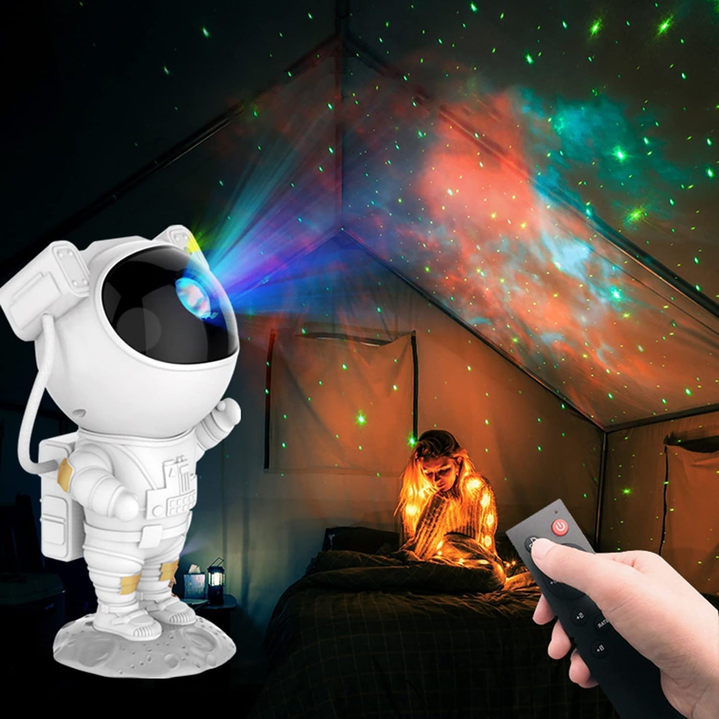 LED Night Light Astronaut Star Projector with Timer and Remote Control Room Decor