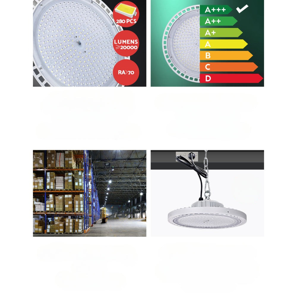 LED High Bay Lights Light 200W Industrial Workshop Warehouse Gym WH
