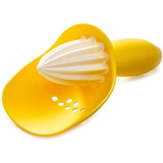 Portable Plastic Citrus Reamer with Pip Catcher - Yellow