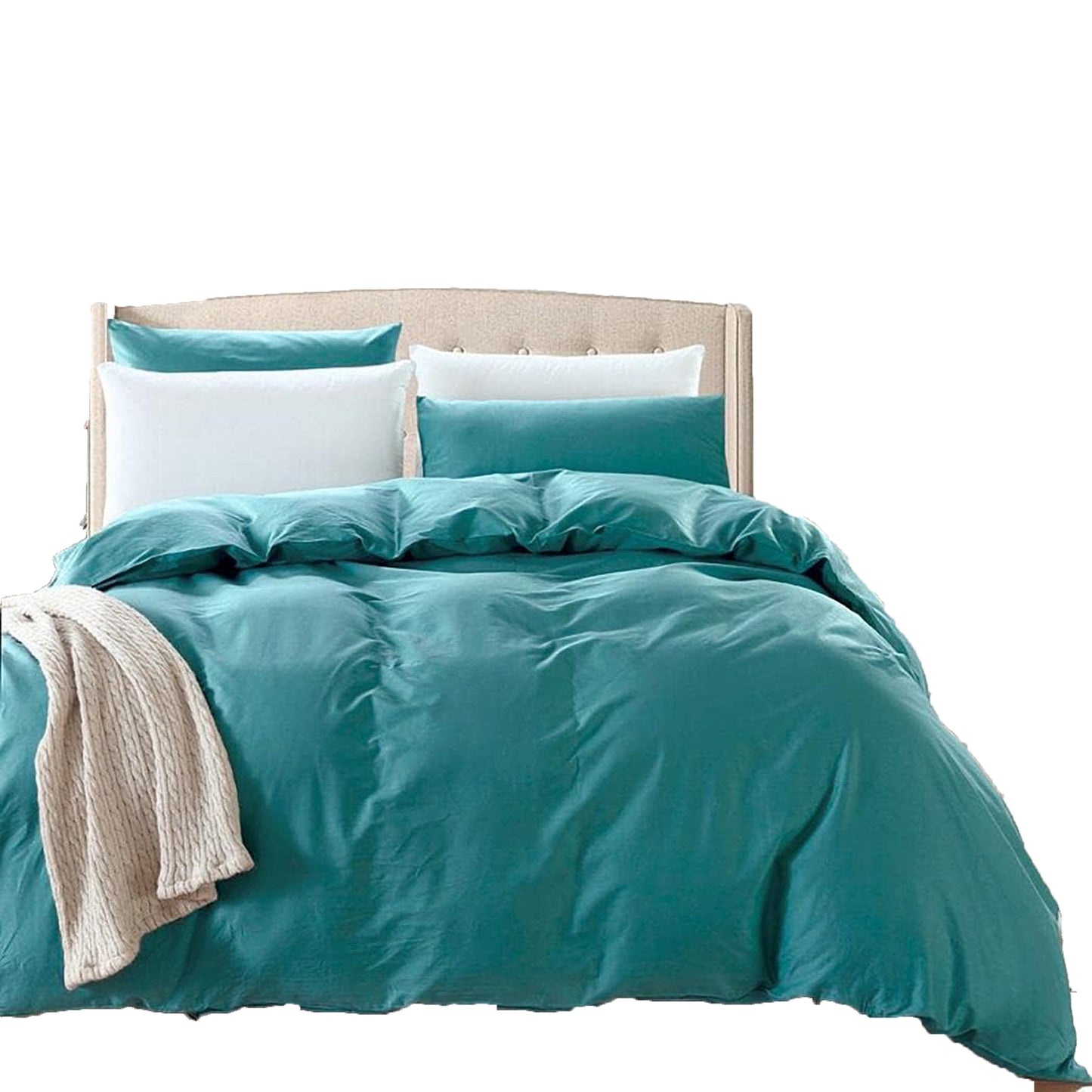 2000 TC Premium Ultra Soft Microfibre Quilt Cover Set - Biscay Blue