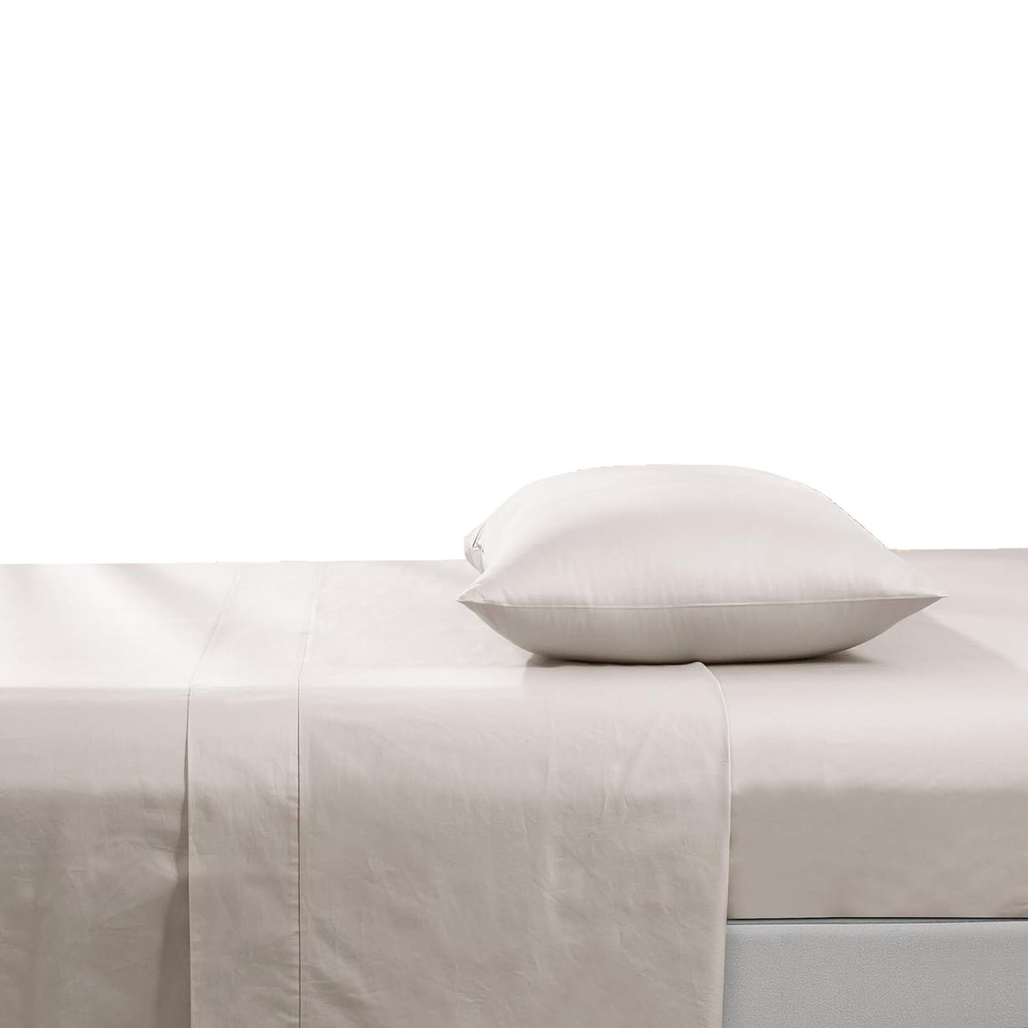 500TC Soft and Luxurious 100% Cool Breathable Cotton Flat Sheet - Stone