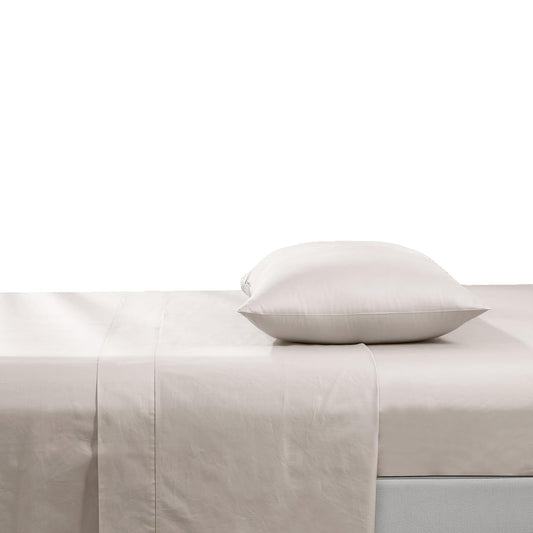 500TC Soft and Luxurious 100% Cool Breathable Cotton Flat Sheet - Stone