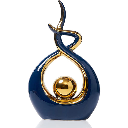 Modern Art Ceramic Statue Table Centerpiece Decorations Home Decor - Blue