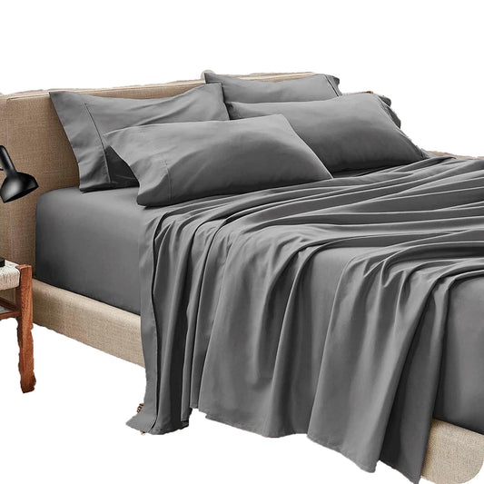 2000TC Hotel Luxury Cooling and  Breathable Bed Sheet Set - Grey