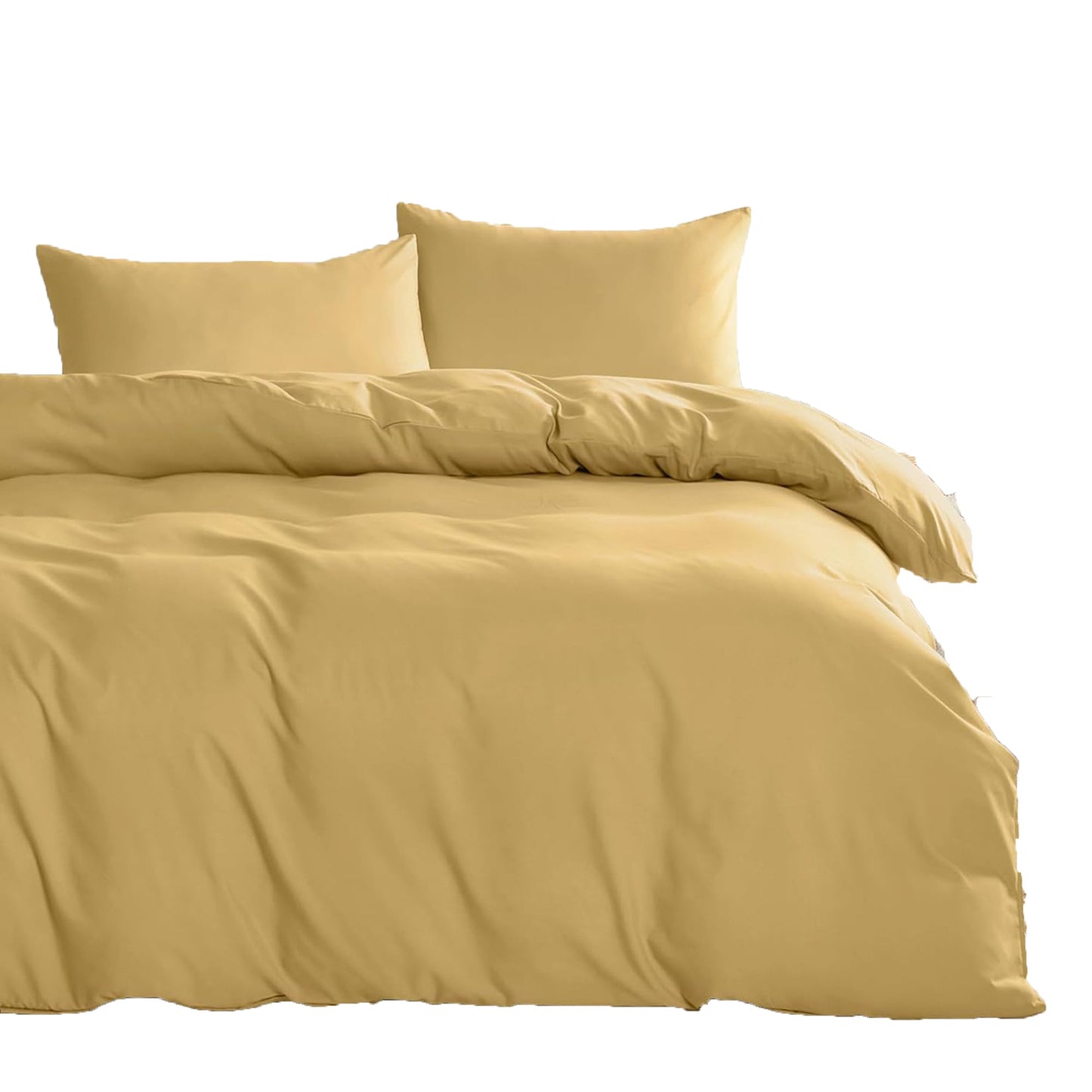 1000TC Ultra Soft Microfiber Duvet Doona Cover Bedding Quilt Cover Set - Camel