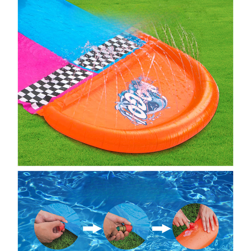 Inflatable Water Slip And Slide 4.88m Kids Rider Splash Toy Outdoor