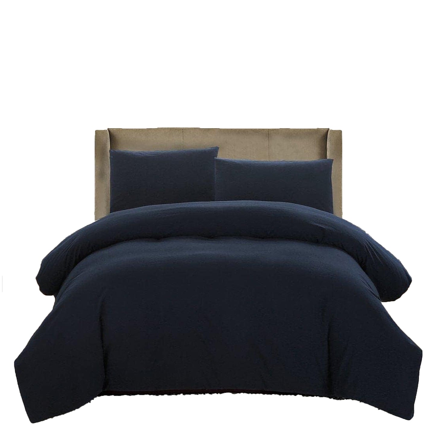 2000 TC Premium Microfibre Doona Cover Ultra Soft Quilt Cover Set - Black