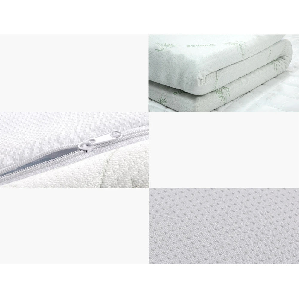 Cool Gel Memory Foam Bed Topper with Bamboo Cover 8cm - King