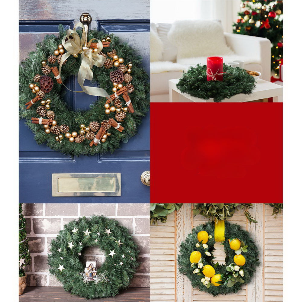 Christmas Wreath Tree Xmas Green Decor - 60cm
