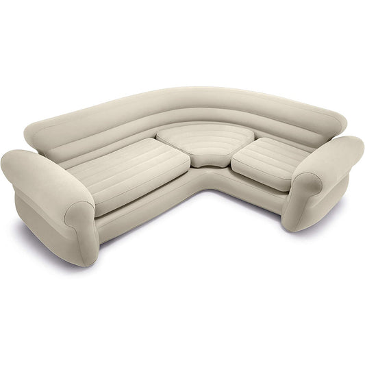 Cozy L Shaped Inflatable Corner Sofa - Grey
