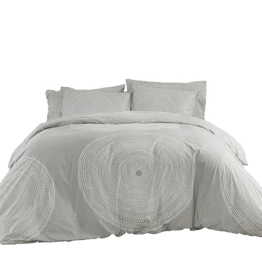 Smooth and Lightweight Cotton Percale Bed Sheet Set - Fokus Grey
