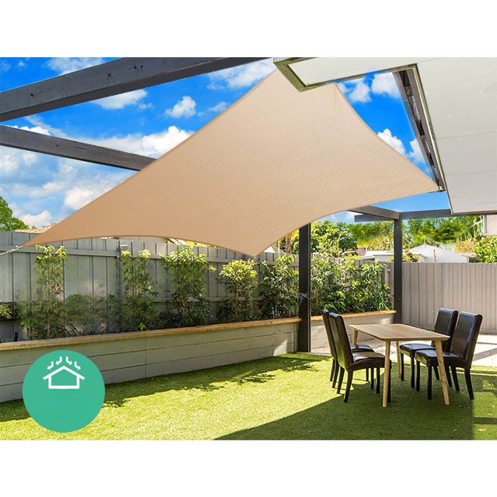 Shade Sail Sun Shadecloth Canopy Square 280GSM - 6x8m