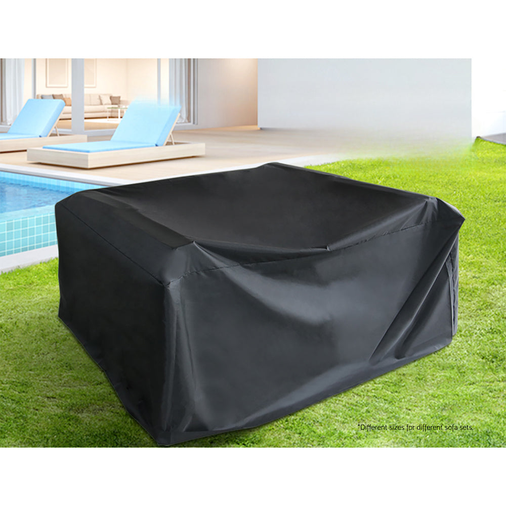 Sofa Set with Storage Cover Outdoor Furniture Wicker - Set of 11