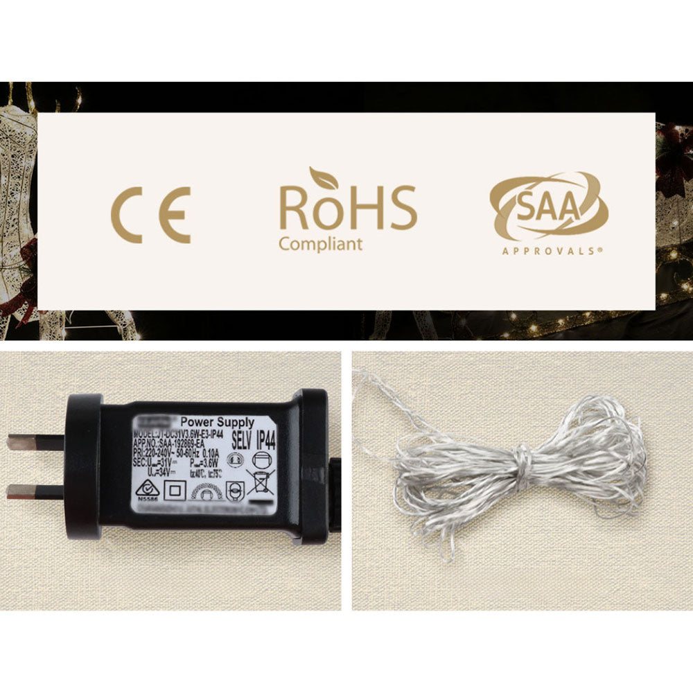 Christmas Motif LED Rope Reindeer Xmas Outdoor Lights - 5m