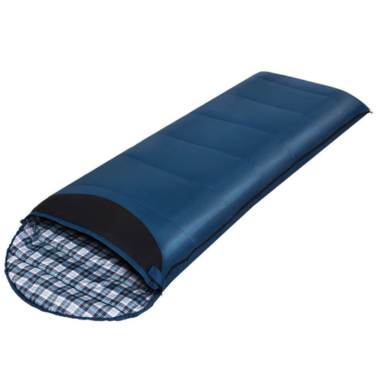 Sleeping Bag Camping Hiking Winter Thermal Single - Blue