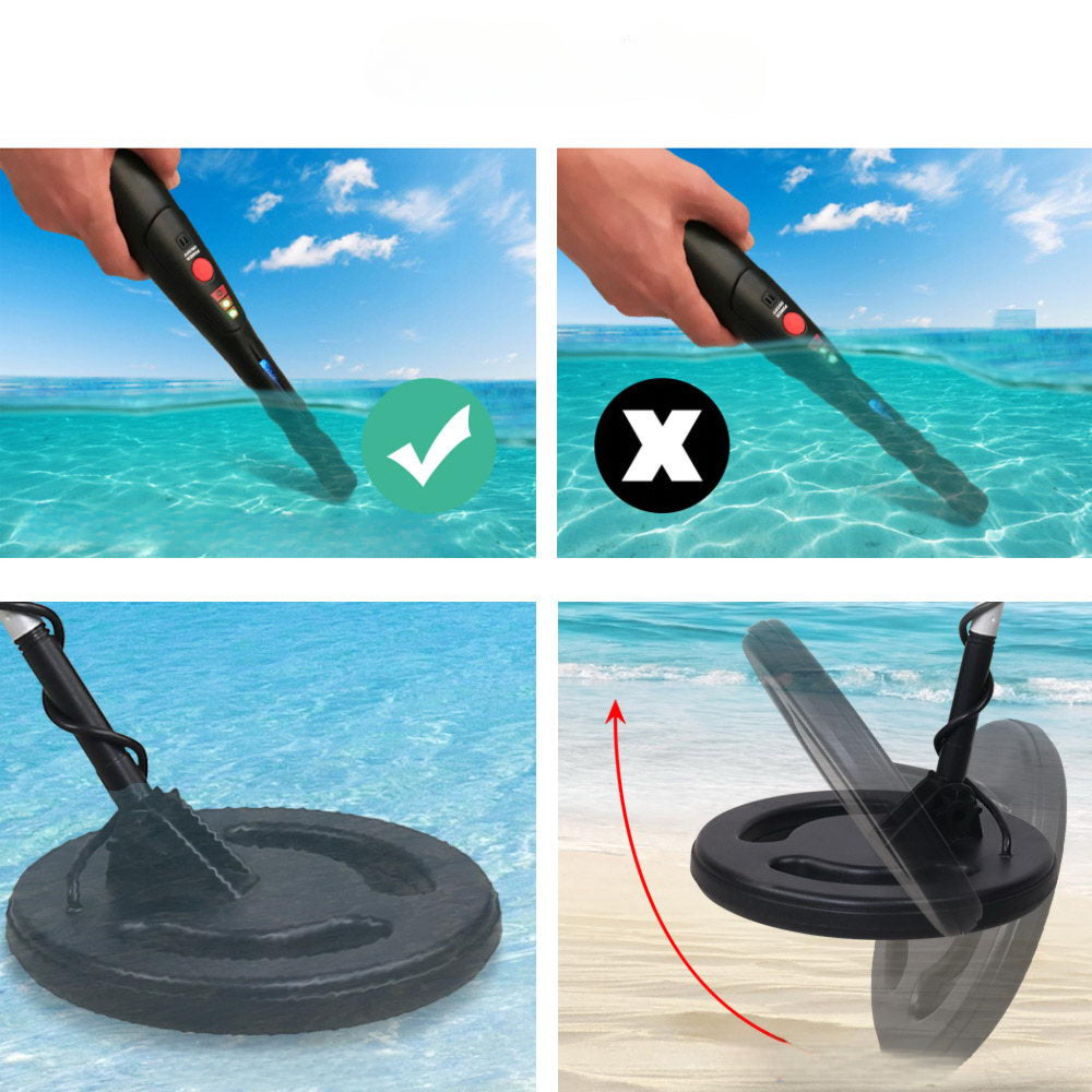 Metal Detector Pinpointer Deep Sensitive Gold Digger Hunter Black - 180mm