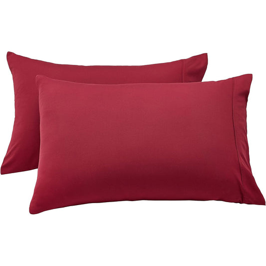 Lightweight Super Soft Easy Care Microfibre Pillowcase - Burgundy