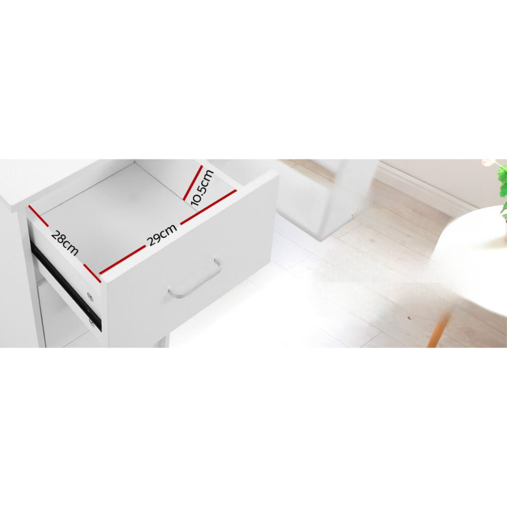 Office Computer Desk Student Study Table Workstation 3 Drawers Shelf 120cm