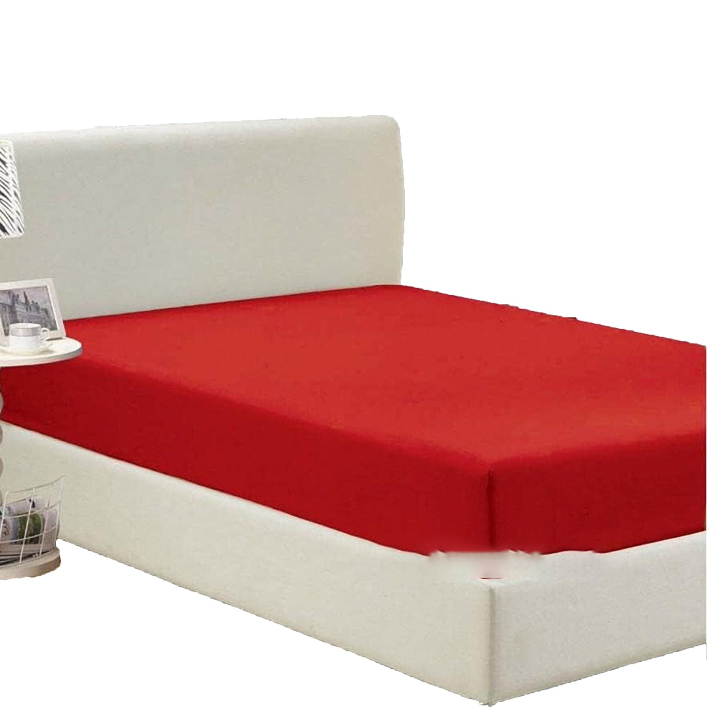 2000 TC Full Elastic Soft and Luxury Deep Pocket Fitted Bed Sheet - Red