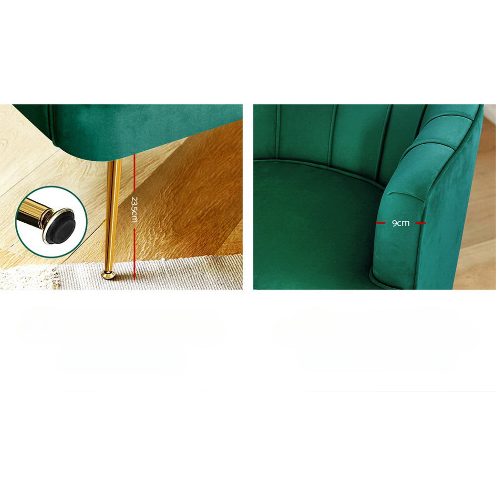 Armchair Lounge Accent Chair Armchairs Sofa Chairs Velvet Green Couch
