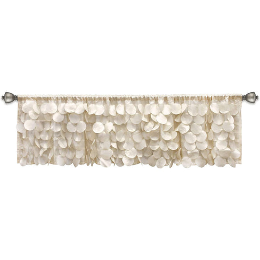 Valance Window Curtain for Living Room Bedroom Kitchen 14 x 70 Inch - Ivory