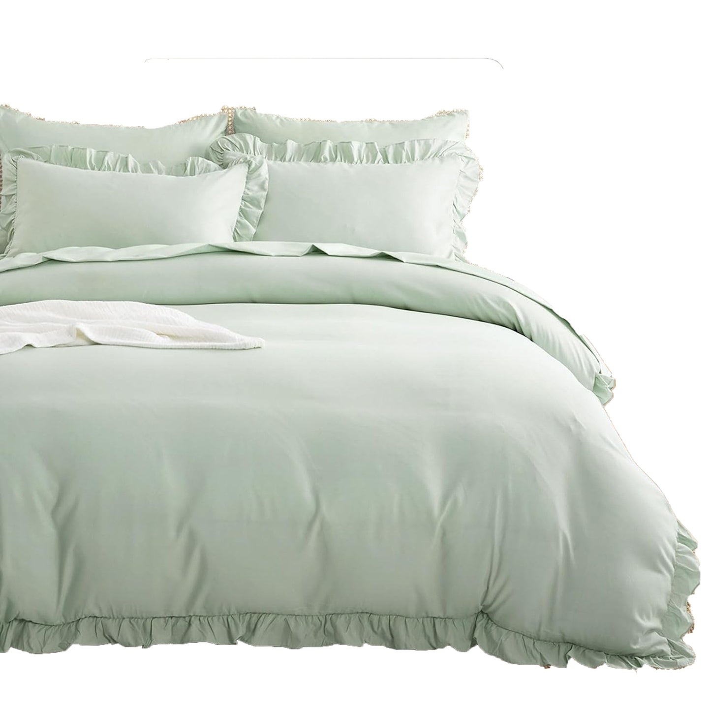 1000TC Ultra Soft Microfiber Duvet Doona Cover Quilt Cover Set - Sage Green