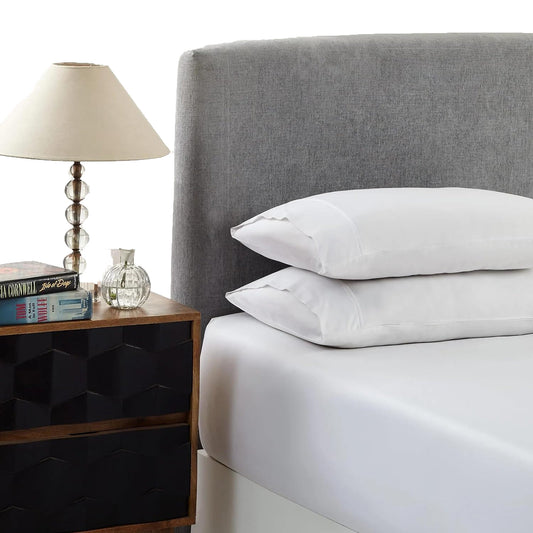 1500TC Cotton Blend Breathable Luxurious Ultra Soft Bed Sheet Set - White