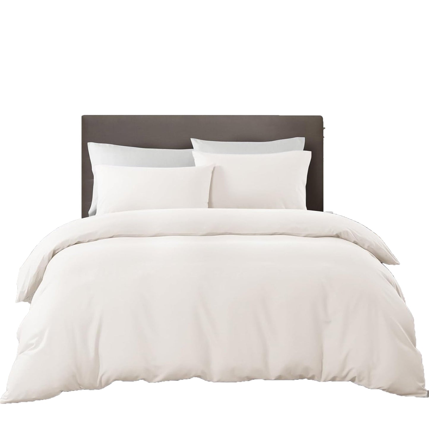 100% Natural Washable Cotton 800TC Soft Breathable Textured Quilt Cover Set - Light Grey