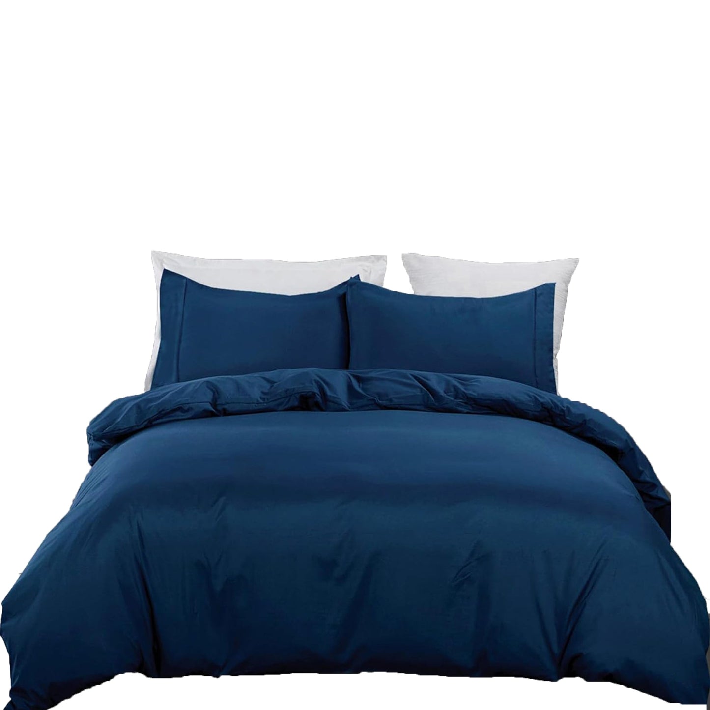 2000TC Ultra Soft Microfiber Zipper Closure Quilt Cover Set - Navy