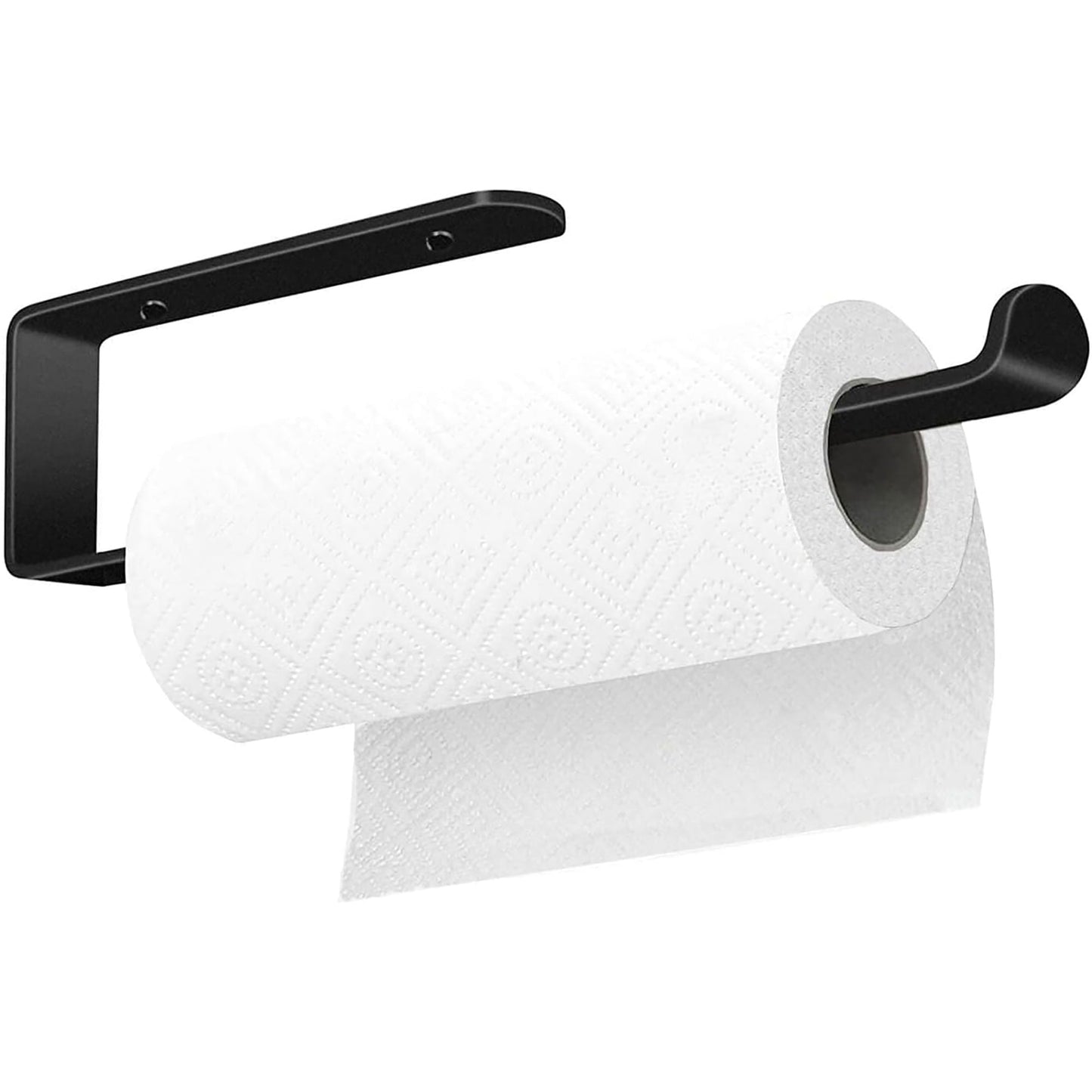 Aluminum Paper Tower Holder Self Adhesive or Drilling 12.4 Inch - Matte Black