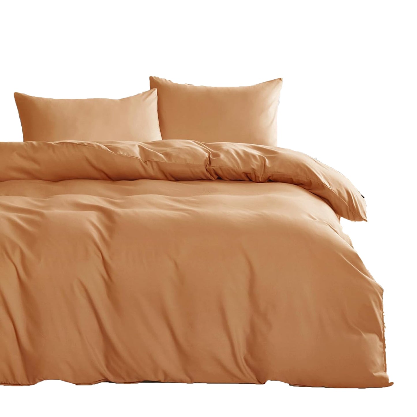 1000TC Ultra Soft Microfiber Duvet Doona Cover Bedding Quilt Cover Set - Caramel