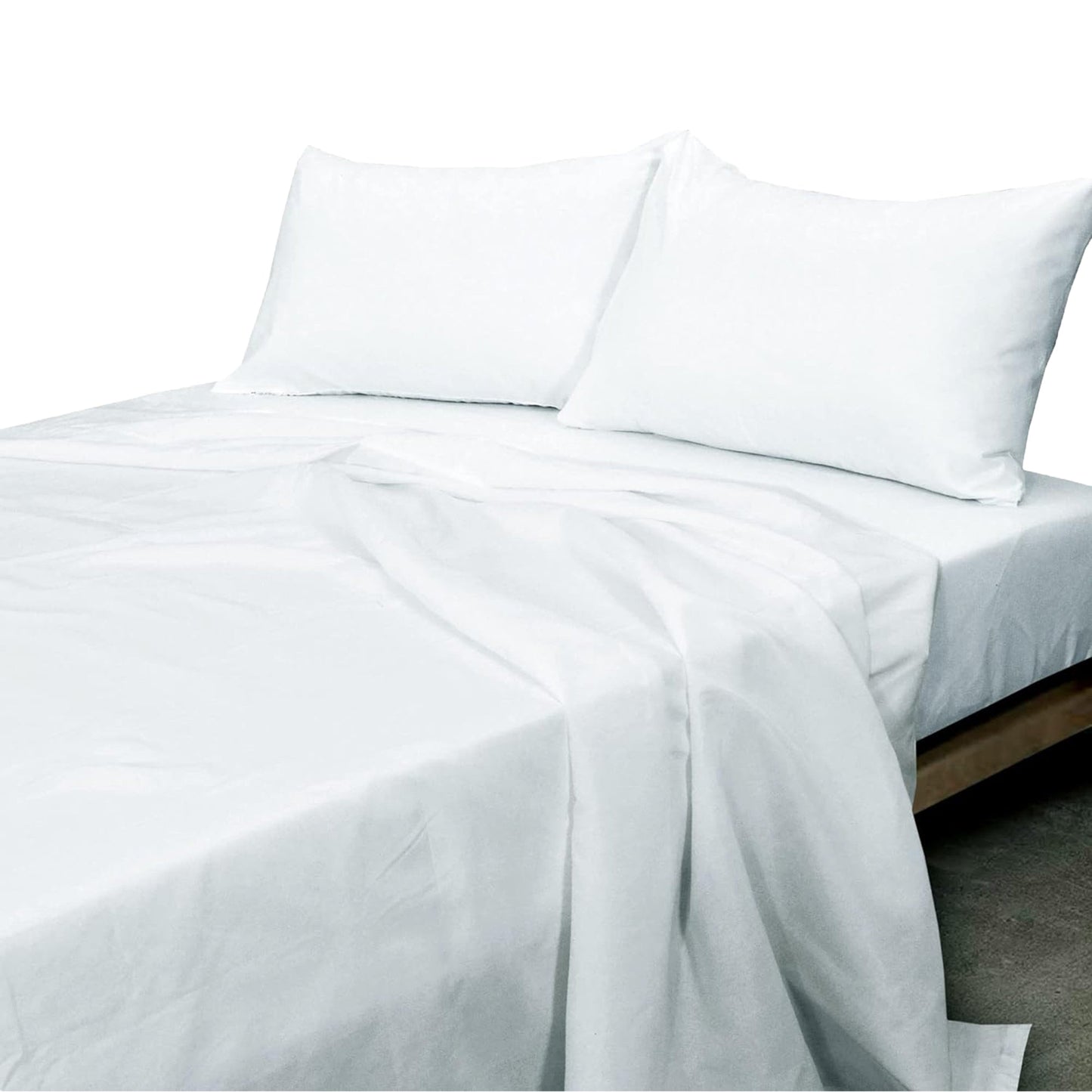 Soft and Lightweight Microfiber Magic Colour Collection Bed Sheet Set - White
