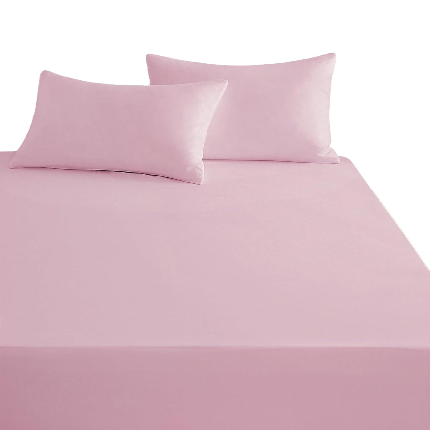 1000TC Ultra Soft Microfibre Extra Deep Fitted Sheet Set - Dusty Pink