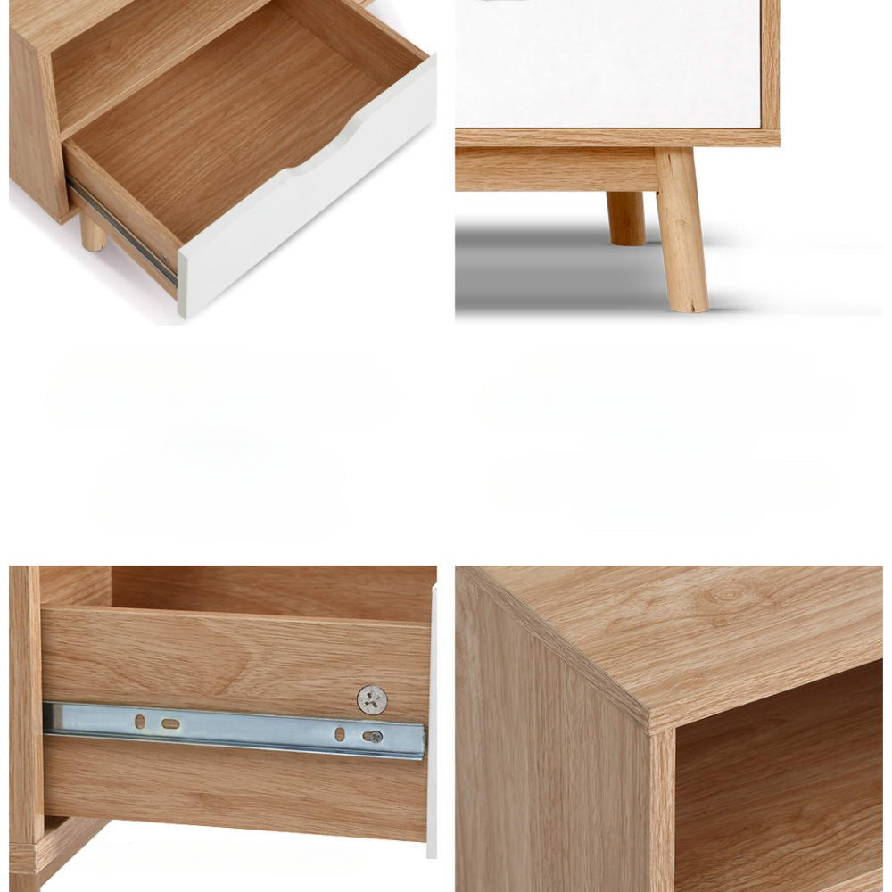 TV Cabinet Entertainment Unit Stand Wooden Storage 140cm Scandinavian