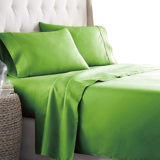 2000TC Ultra-Soft Luxury Deep Pocket Bedding Sheet Set - Green