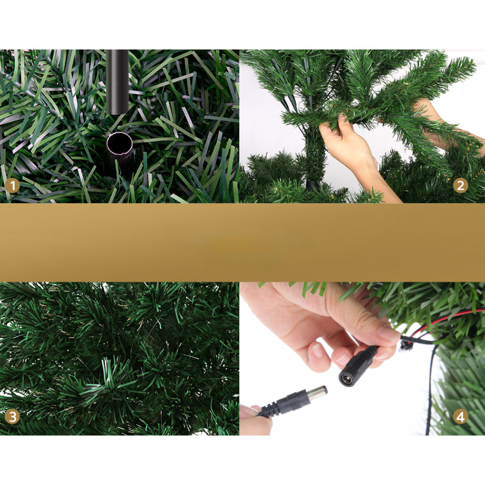 Christmas Tree LED Xmas Decor Optic Fibre Warm White - 1.8m