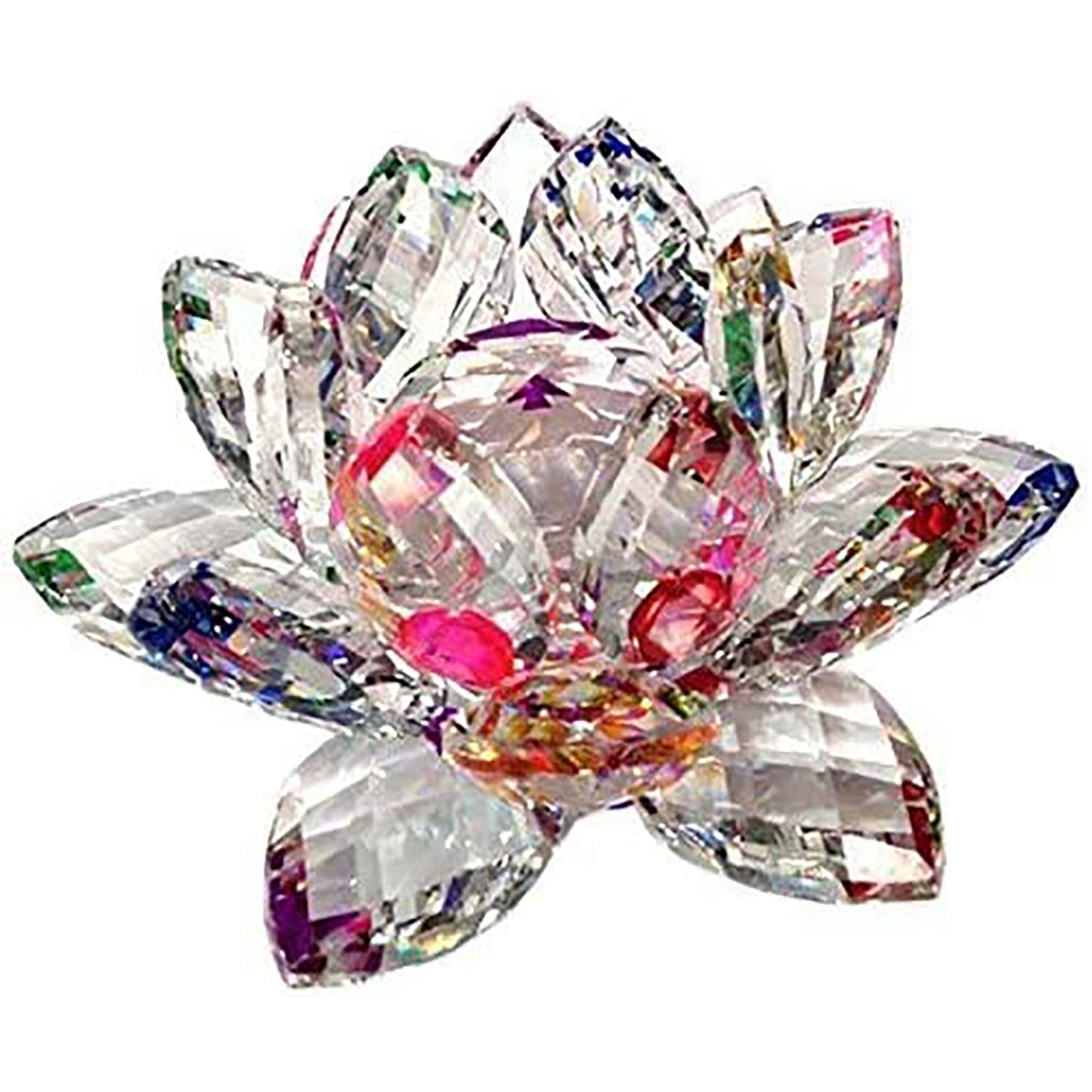 Sparkle Crystal Lotus Flower Feng Shui Home Decor 3 inches
