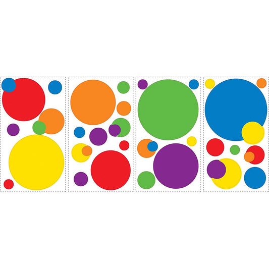 Colourful Just Dots Primary Peel and Stick Wall Decal - Multicolour