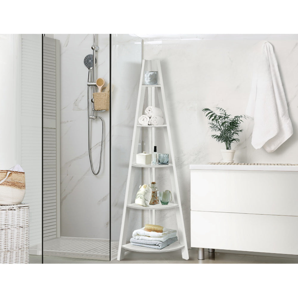 5 Tier Corner Ladder Display Shelf Home Storage Plant Stand Bookshelf