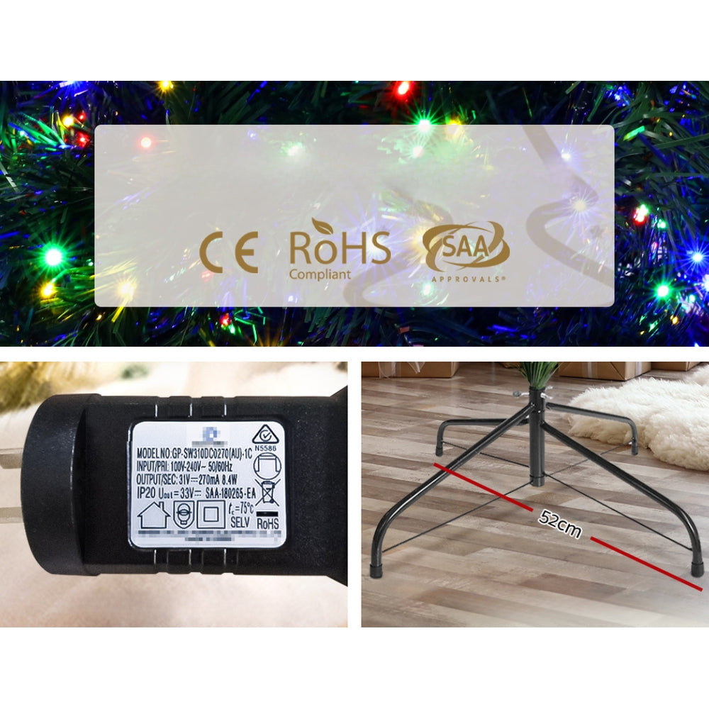 Christmas Tree Xmas Lights with 2800 LED Multi Colour - 2.1m