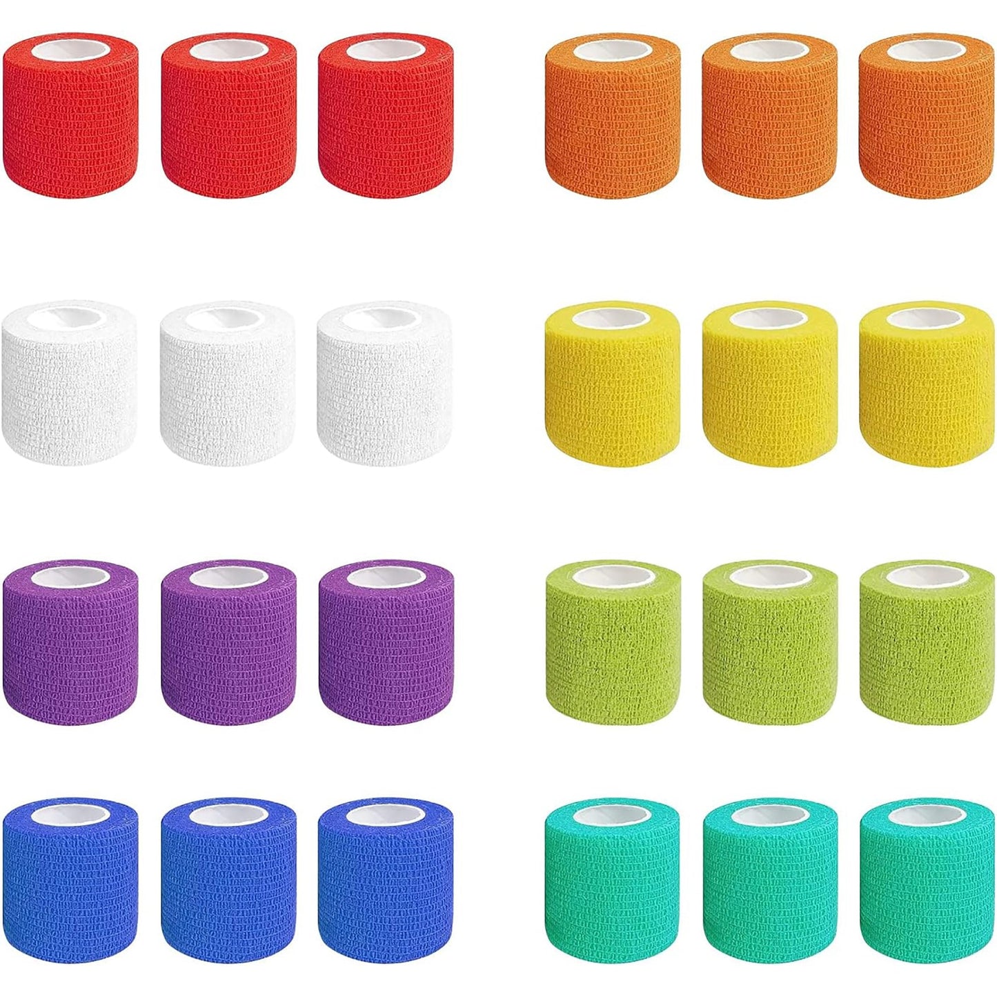 Breathable Elastic Self Adhesive All Sports Athletic Tape - Rainbow