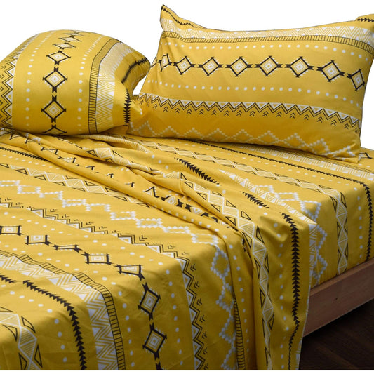 Soft and Lightweight Microfibre Deep Bed Sheet Set - Yellow