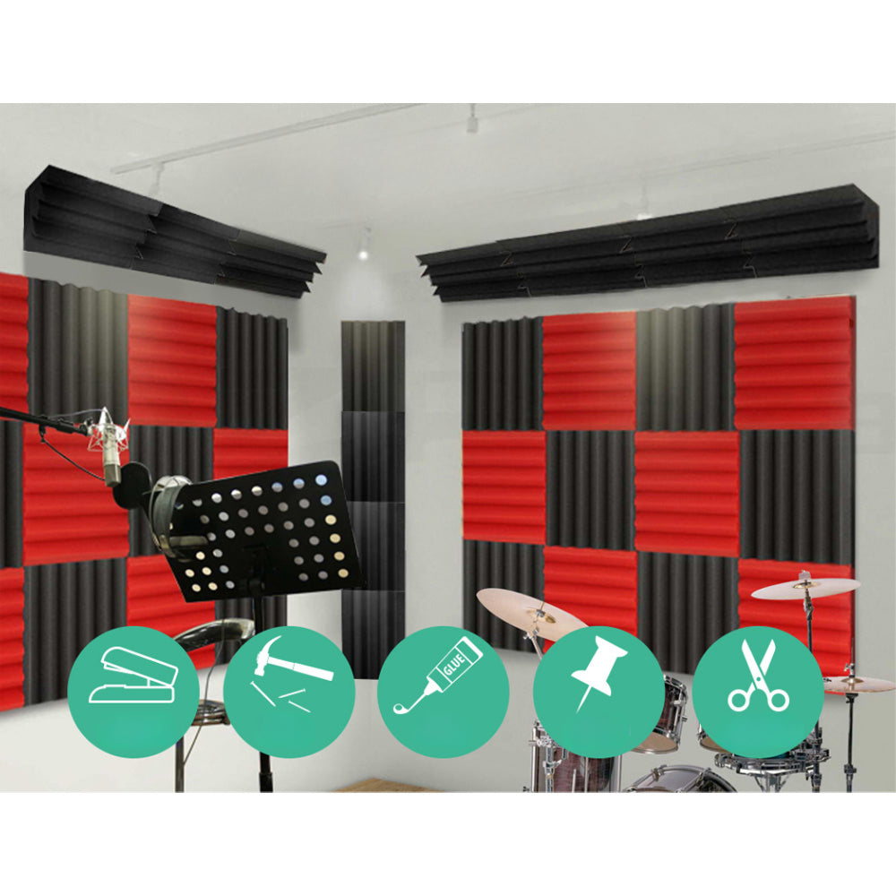 40pcs Studio Acoustic Foam Corner Bass Trap Sound Absorption Treatment