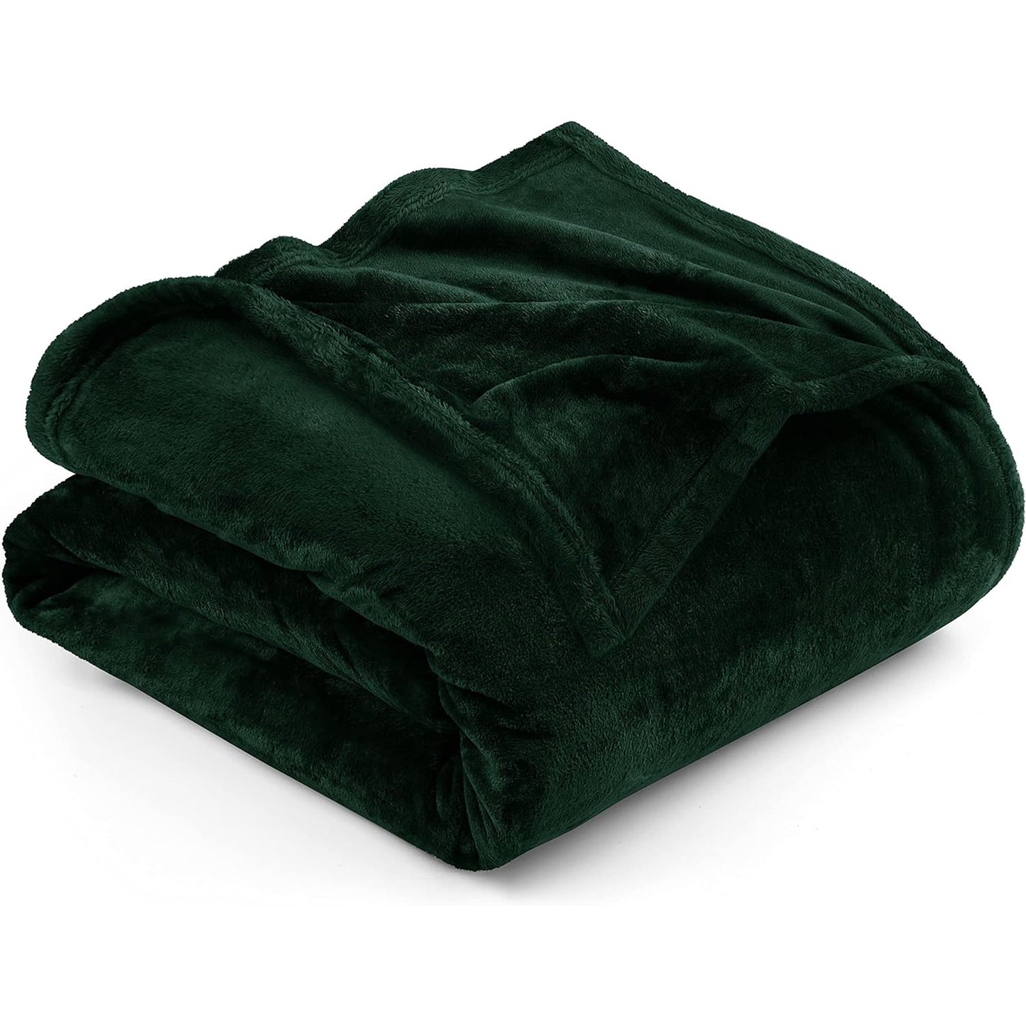 300GSM Microfibre Anti-Static Fuzzy Soft Fleece Blanket - Green