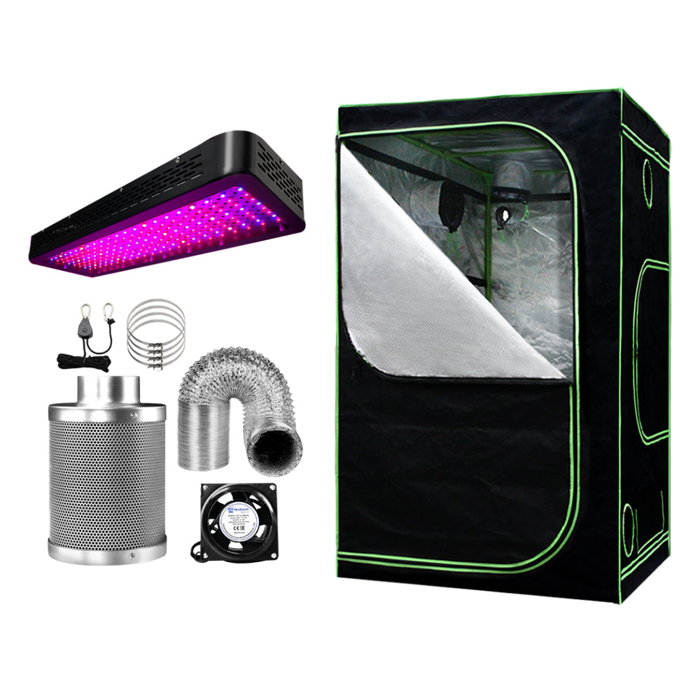 Grow Tent 2000W LED Grow Light 120X120X200cm Mylar 6" Ventilation