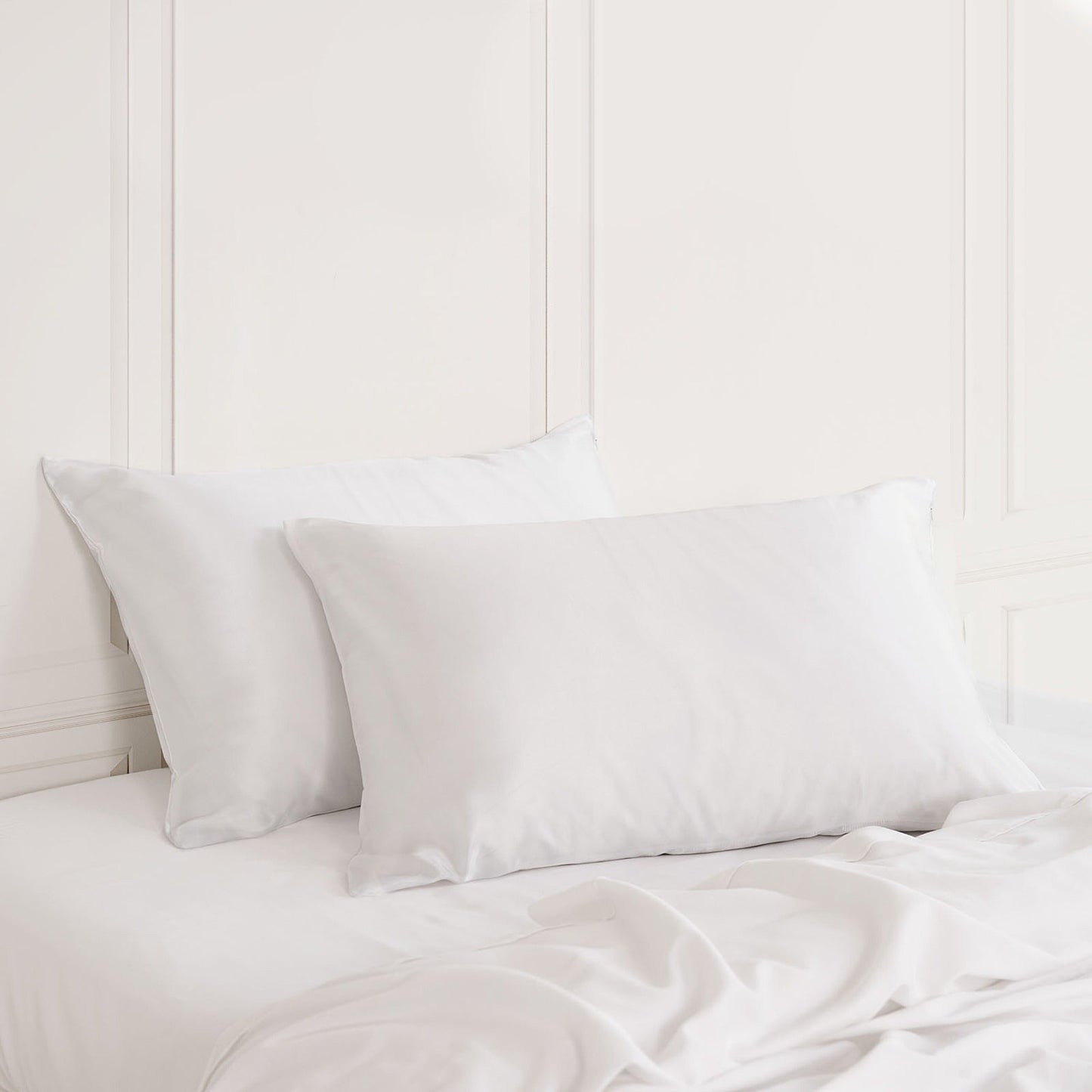 Hypoallergenic Mulberry Silk Pillowcase Twin Pack Soft and Comfortable