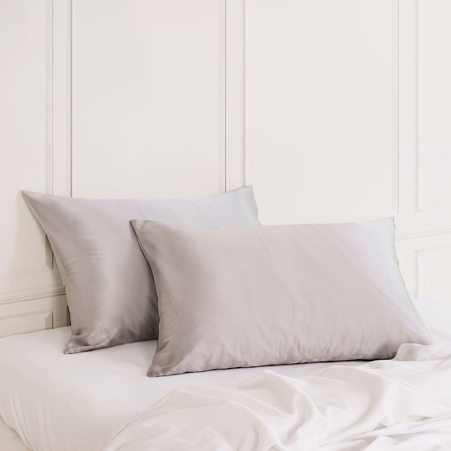 Hypoallergenic Mulberry Silk Pillowcase Twin Pack Soft and Comfortable