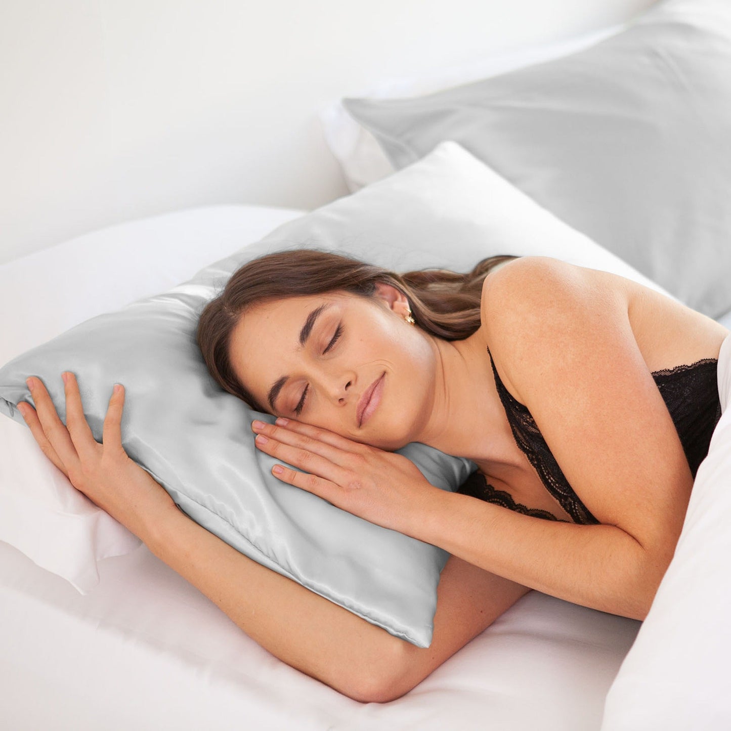 Hypoallergenic Mulberry Silk Pillowcase Twin Pack Soft and Comfortable